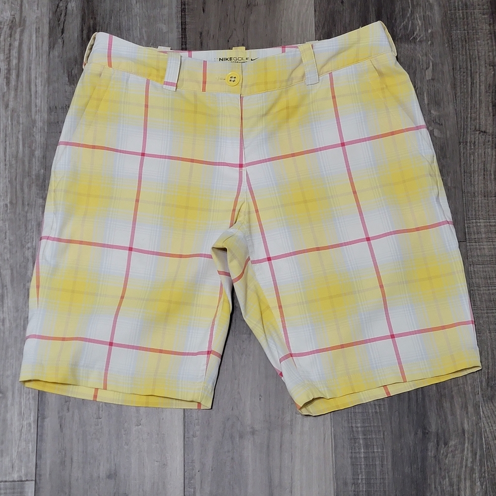 Nike Dri Fit Golf Bermuda Plaid Shorts
